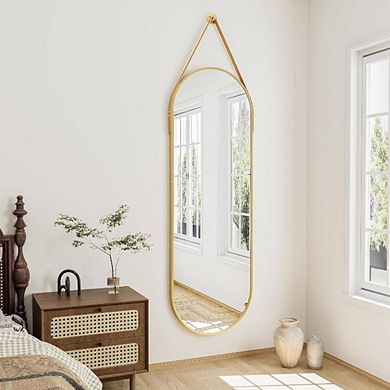 Full Length Hanging Oval Wall Mirror