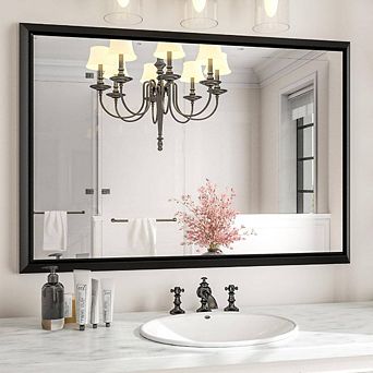 Metal Frame Rectangle Vanity Wall Mirror