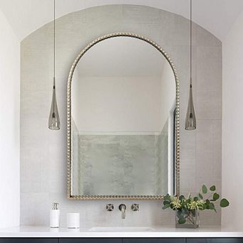 Antique Silver Arch Wall Mirror