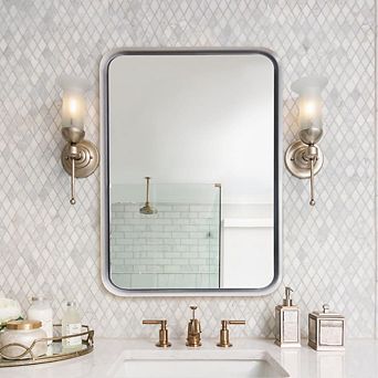 Anti-Rust Glossy Finish Rectangle Wall Mirror