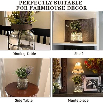 RUSTIC LANTERN GLASS FARMHOUSE VASE