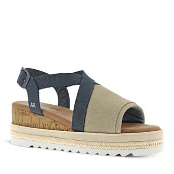 Mykos Orinthia Women's Wedge Slingback Sandals