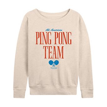 Women's Forrest Gump All American Ping Pong Team French Terry Long Sleeve Tee