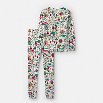 Boys 4-14 Carter's 2 pc Christmas Holiday Pajama Top & Pajama Bottoms Set