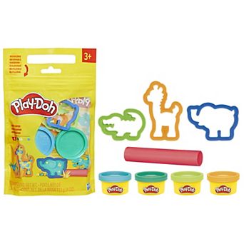 Play-Doh Mini Safari 4-Pack Playset with Animal Cutters