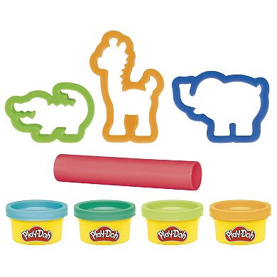 Play-Doh Mini Safari 4-Pack Playset with Animal Cutters