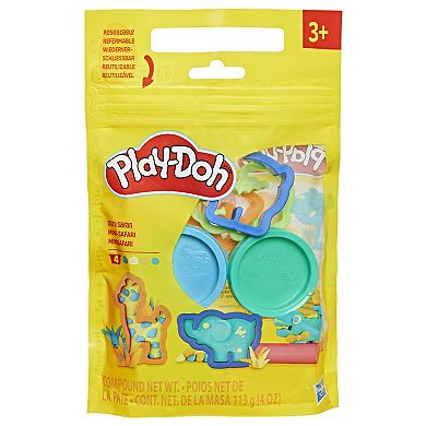 Play-Doh Mini Safari 4-Pack Playset with Animal Cutters