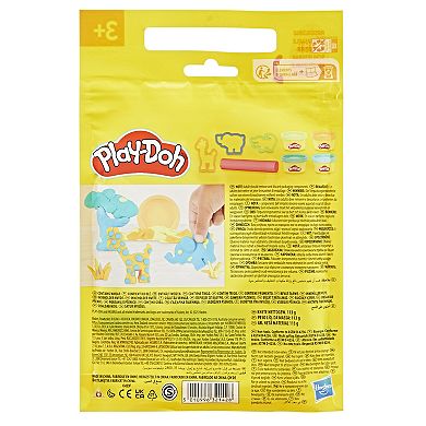 Play-Doh Mini Safari 4-Pack Playset with Animal Cutters