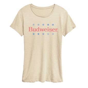 Women's Budweiser Logo Americana Distressed Graphic Tee