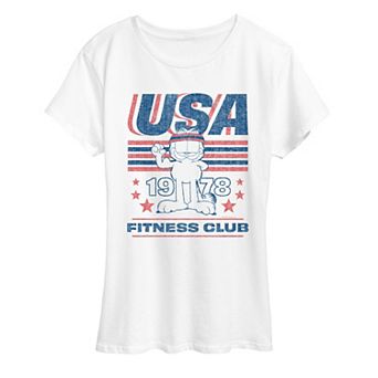 Women's Garfield USA Distressed Graphic Tee
