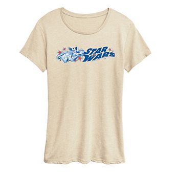 Women's Star Wars Millennium Falcon Americana Graphic Tee