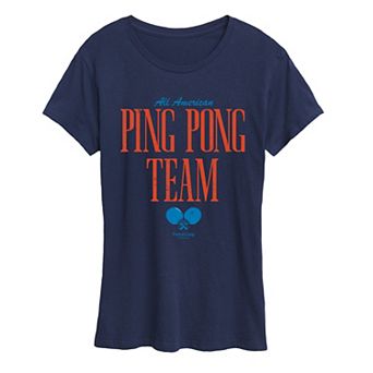 Women's Forrest Gump All American Ping Pong Team Graphic Tee