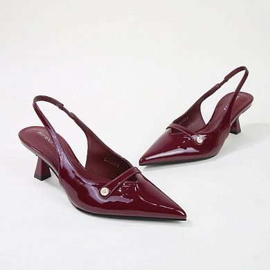 Caris Patent Slingback Pump