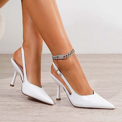 Carmel Patent Slingback Heels