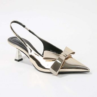 Calliope Patent Slingback Kitten Heels