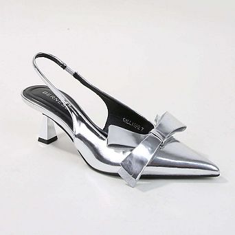Calliope Patent Slingback Kitten Heels