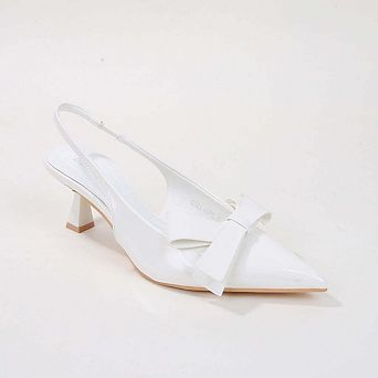 Calliope Patent Slingback Kitten Heels