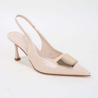 Capri Slingback with Metal Accent