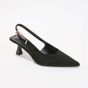 Cassandra Faux Suede Kitten Heels