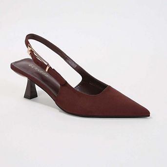 Cassandra Faux Suede Kitten Heels
