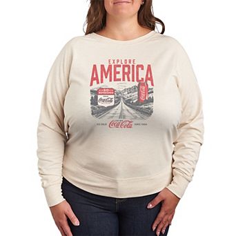 Plus Size Coca-Cola Explore America French Terry Long Sleeve Tee