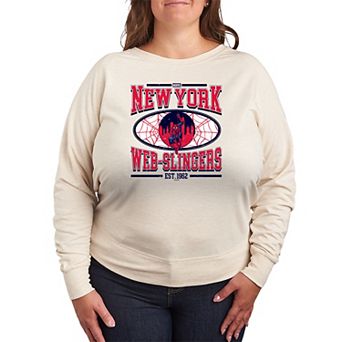 Plus Size Marvel Spider-Man New York Web-Slingers French Terry Long Sleeve Tee