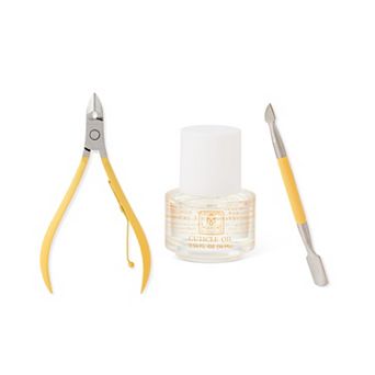 Core Bamboo Stainless Steel Cuticle Care Trio with Nipper, Pusher & Oil