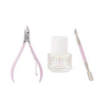 Core Bamboo Stainless Steel Cuticle Care Trio with Nipper, Pusher & Oil
