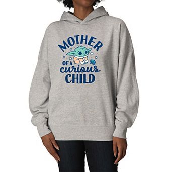 Women's Star Wars The Mandalorian Mother Of A Curious Child Oversized Fleece Hoodie Sweatshirt