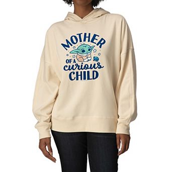 Women's Star Wars The Mandalorian Mother Of A Curious Child Oversized Fleece Hoodie Sweatshirt