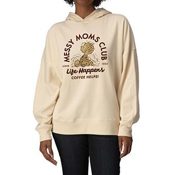 Women's Peanuts Pig-Pen Messy Moms Club Oversized Fleece Hoodie Sweatshirt