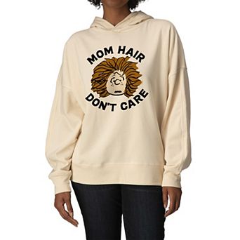 Women's Peanuts Peppermint Patty Oversized Fleece Hoodie Sweatshirt