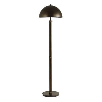 Jesy Modern Floor Lamp with Dome Metal Shade, 59 Inch Dark Bronze