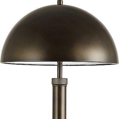 Jesy Modern Floor Lamp with Dome Metal Shade, 59 Inch Dark Bronze