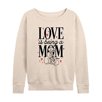 Women's Disney's The Aristocats Love Is Being A Mom French Terry Long Sleeve Tee