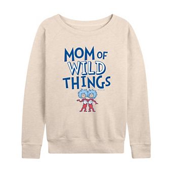 Women's Dr. Seuss The Cat In The Hat Mom Of Wild Things French Terry Long Sleeve Tee