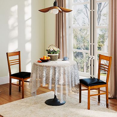 Gymax Wood Dining Chairs Set of 4 w/Rubber Wood Frame Padded Seat & Slatted Backrest
