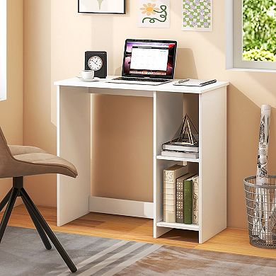 Gymax 31.5'' Small Computer Desk Home Office Study Writing Desk with 2 Compartments