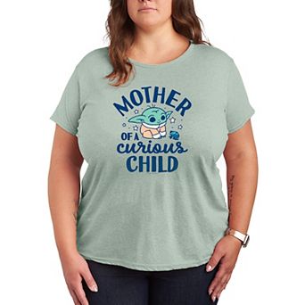 Plus Size Star Wars The Mandalorian Mother Of A Curious Child Graphic Tee