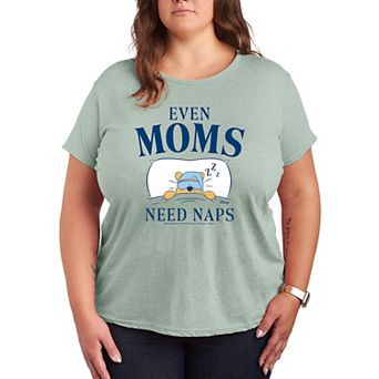 Plus Size Disney's Winnie The Pooh Even Moms Need Naps Graphic Tee