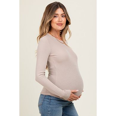Maternity Ribbed Long Sleeve Top