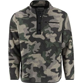 Men's Legendary Whitetails Outdoors Sherpa Fleece Snap Up Pullover