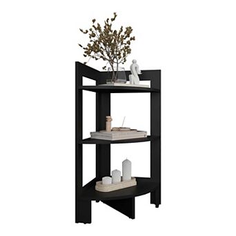 Akutan Side Table with 3 Shelves, 3 Legs