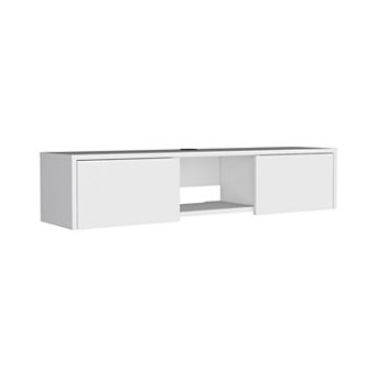 Adel Floating TV Stand, Sleek Wall-Mounted Console with 2-Doors