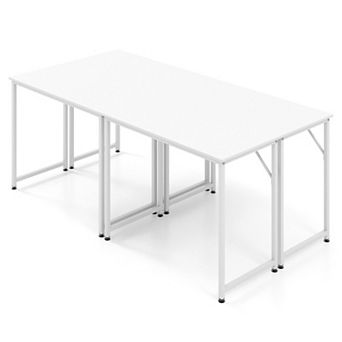 Gymax 1PC/4 pc Home Office PC Table Rectangular Meeting Room Table 40''x19.5'' w/ Metal Frame
