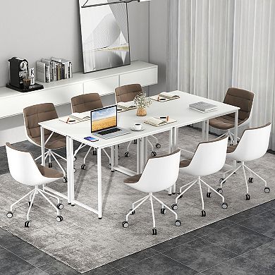 Gymax 1PC/4PCS Home Office PC Table Rectangular Meeting Room Table 40''x19.5'' w/ Metal Frame