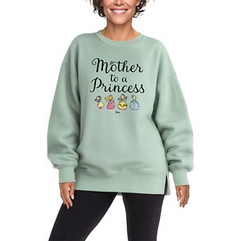 Women's Disney Princess Mother To A Princess Oversized Fleece Crew Sweatshirt