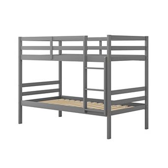 Gymax Wood Bunk Beds W/Ladder & Safety Rail Pine Wood Bunk Bed