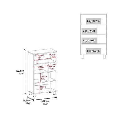 Akiak Bookcase, 6 shelves, 4 legs