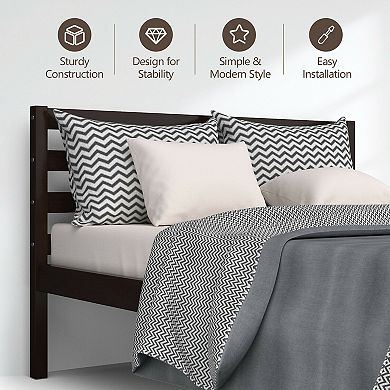 Gymax Platform Bed Frame Headboard Slat Support Mattress Foundation